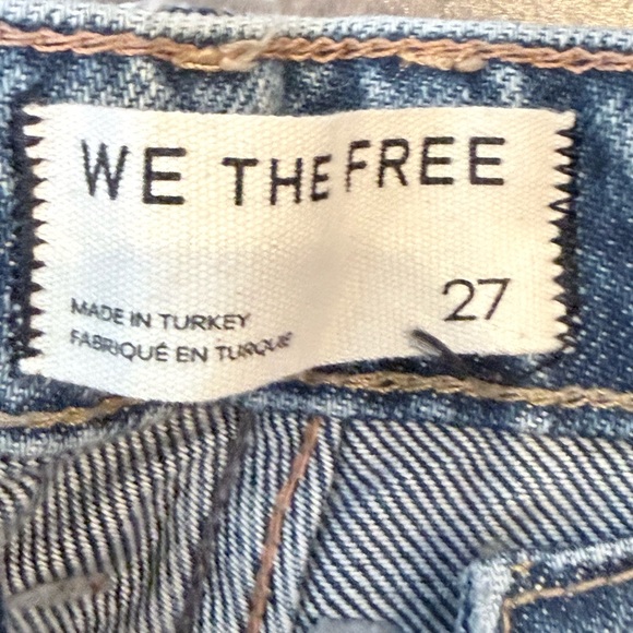 FREE PEOPLE -We The Free - Indigo Blue Barrel Denim - Picture 2 of 4